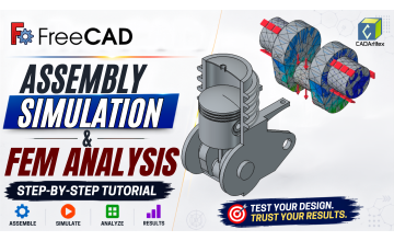 FreeCAD Assembly Simulation & FEM Analysis | Step by Step Tutorial
